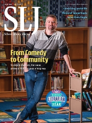 Tim Jones, School Librarian of the Year with students in the school library at John F. Kennedy Elementary School in Louisville, KY
